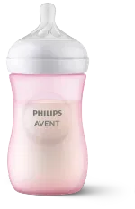 Biberón Avent Natural Respuesta Rosa 9Oz
