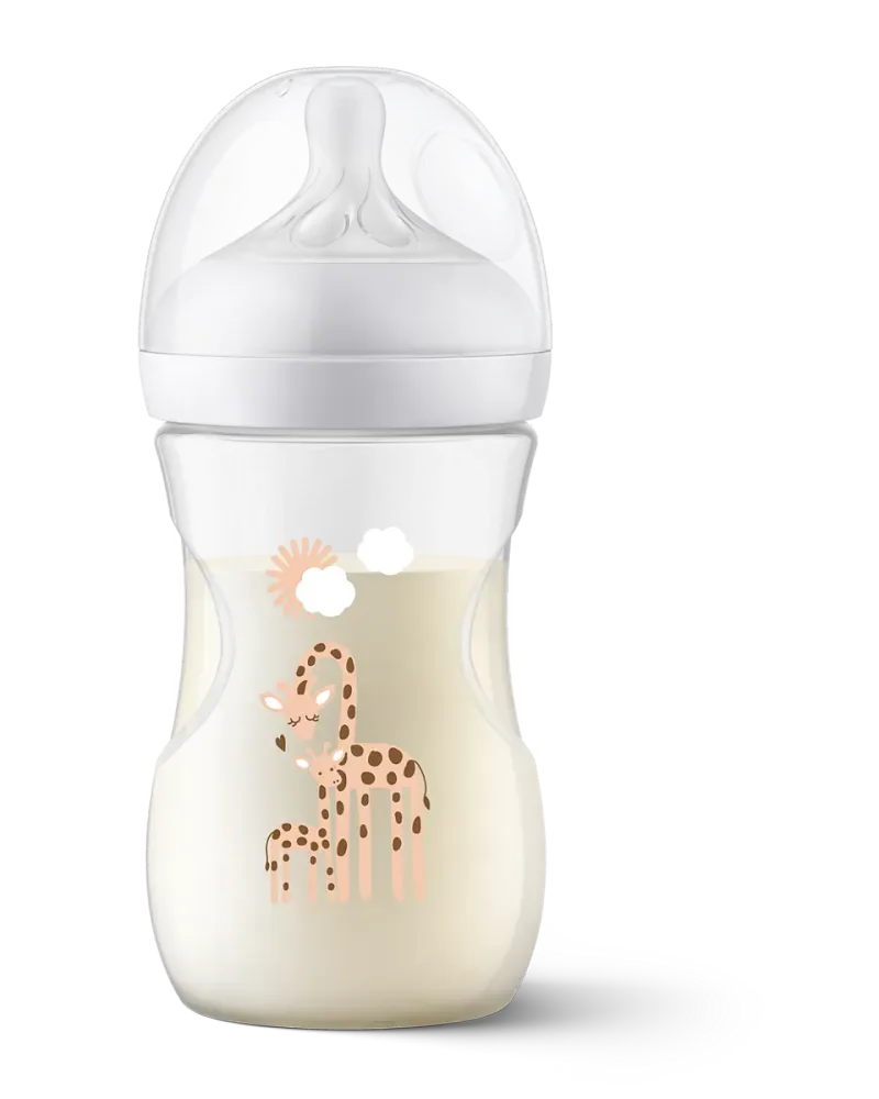 Biberon Natural 3.0 Decorado Jirafa Avent