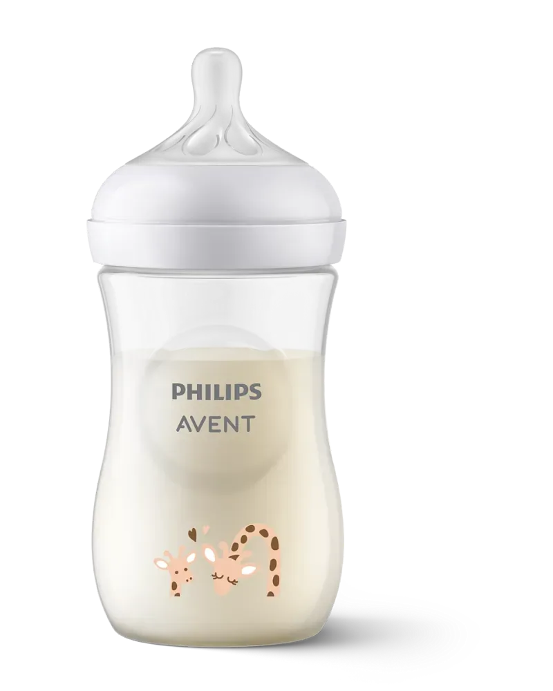 Biberon Natural 3.0 Decorado Jirafa Avent