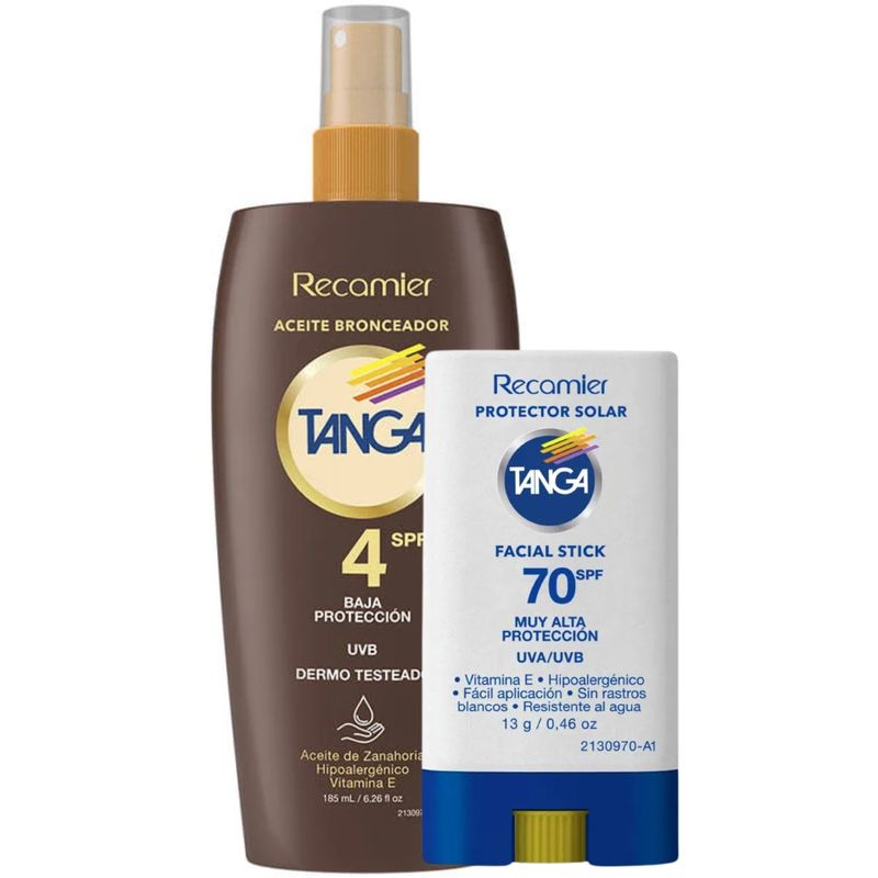 Oferta Aceite Bronceador Tanga SPF 4 x 185 Ml