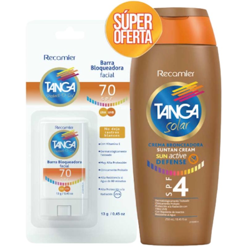Oferta Crema Bronceadora Tanga SPF 4 x 220 Ml