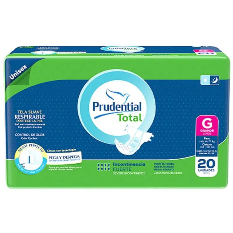 Pañales Adulto Prudential Total Grande Paquete