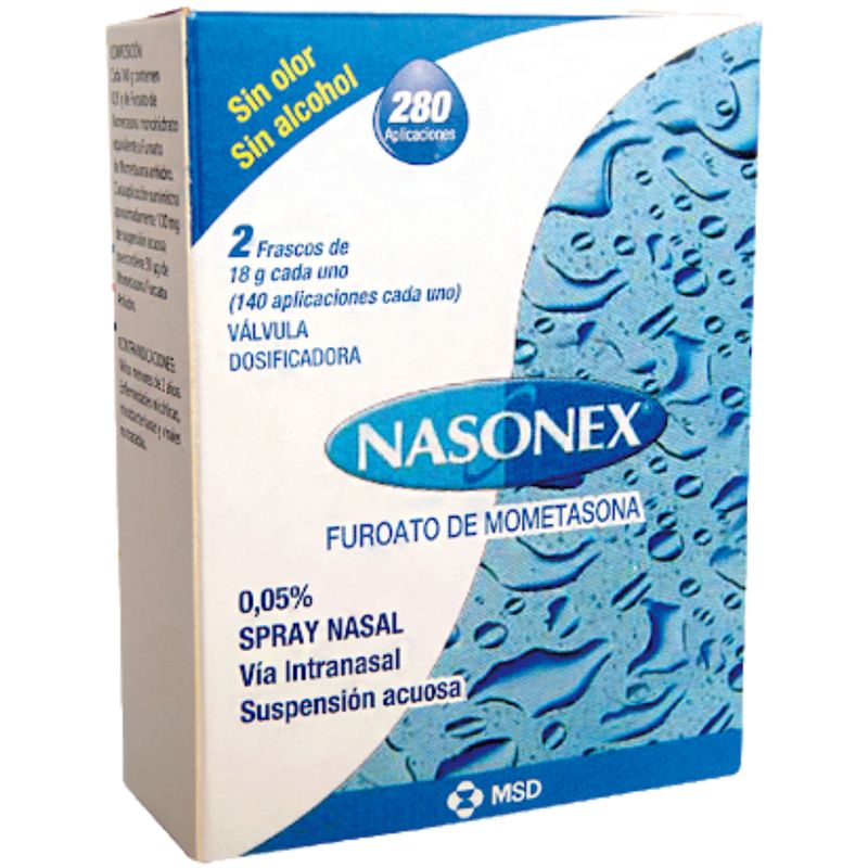 Nasonex Spray Nasal Acuoso 140 Dosis (Pack 2