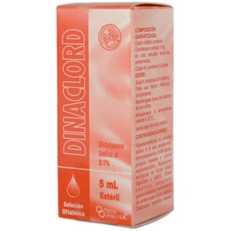 Dinaclord Gotas Oftálmicas Frasco x 5 Ml