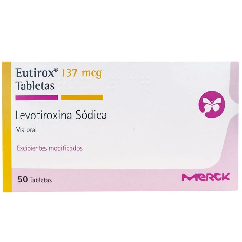 Eutirox 137 Mcg Levotiroxina Sódica x 50