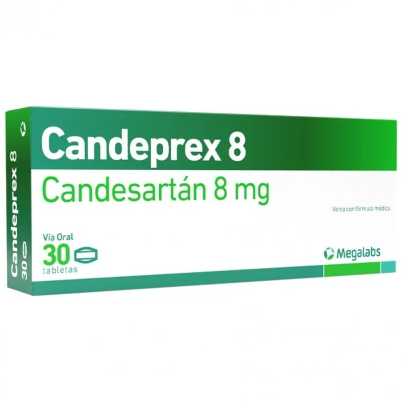 Candeprex Candesartán 8 Mg Caja x 30 Tabletas