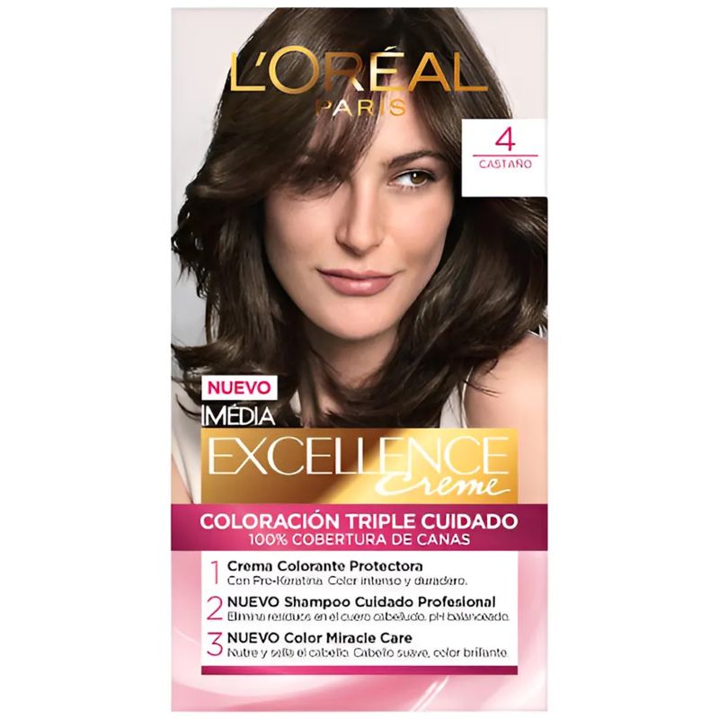 Tinte Cabello L'Oréal Excellence Crema Tono 4