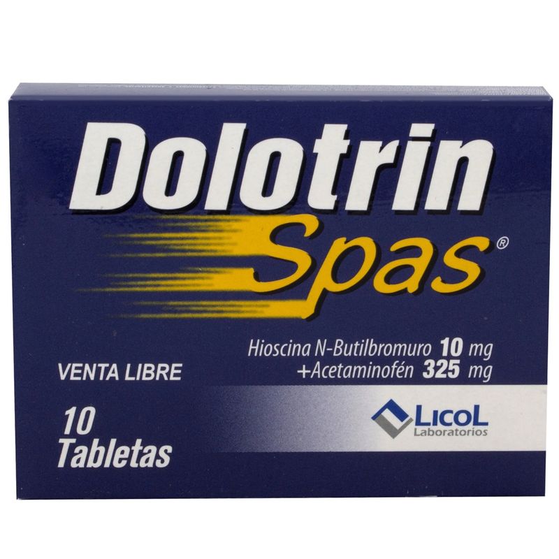 Dolotrin Spas 100/325 Mg Analgésico Caja X 10