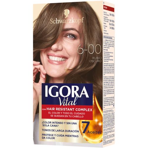 Tinte para Cabello Igora Vital Tono 6-00 Rubio Oscuro Tubo x 50 g