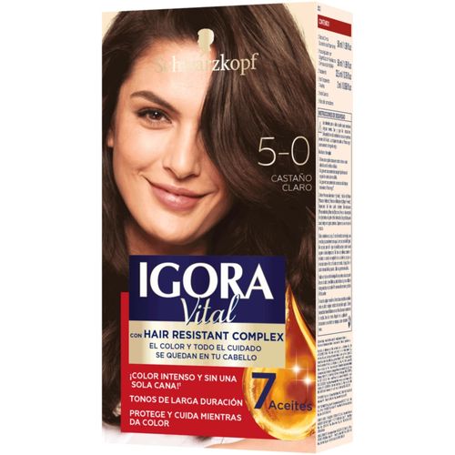 Tinte para Cabello Igora Vital Tono 5-0 Castaño Claro Tubo x 50 g