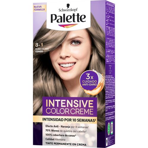 Tinte para Cabello Palette Intensive Color Cream Tono 8-1 Rubio Claro Cenizo Duo Pack