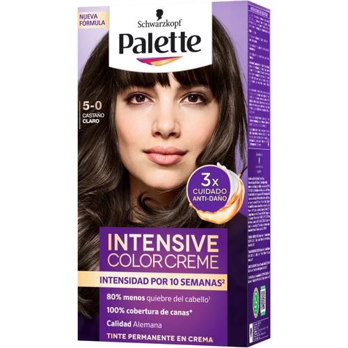 Tinte para Cabello Palette Intensive Color Cream Tono 5-0 Castaño Claro Duo Pack