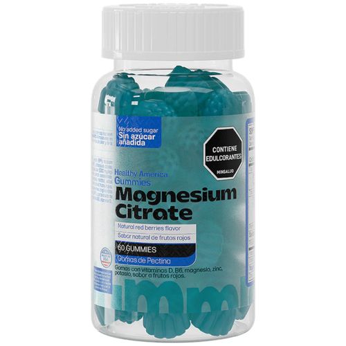Citrato de Magnesio Sabor Frutos Rojos Frasco x 60 Gomas
