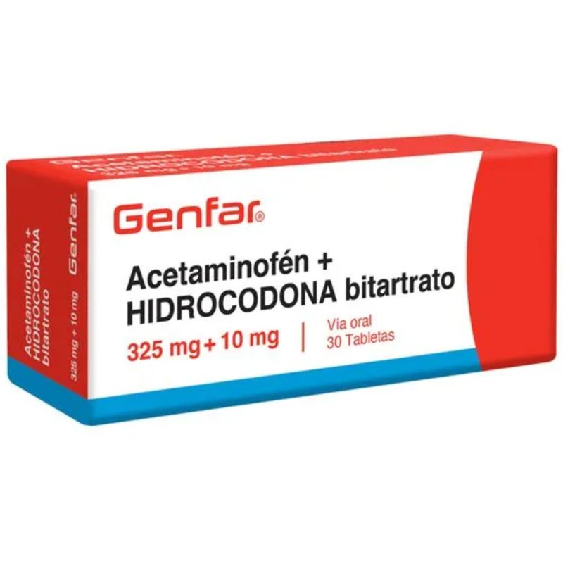 Analgésico Narcótico Acetaminofén 325 Mg