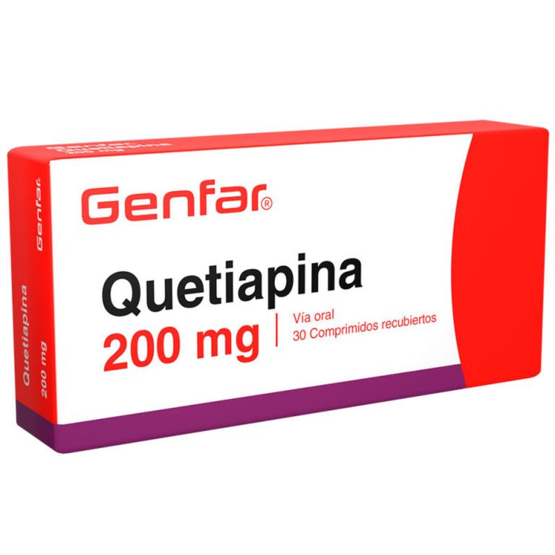 Antipsicótico Quetiapina Genfar 200 Mg