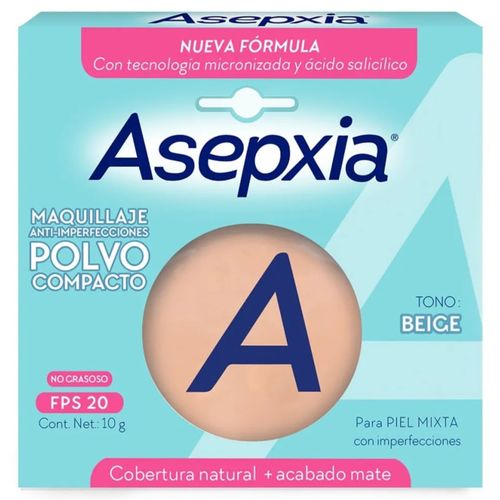 Polvo Compacto Facial Asepxia Beige Medio Tarro x 10 g