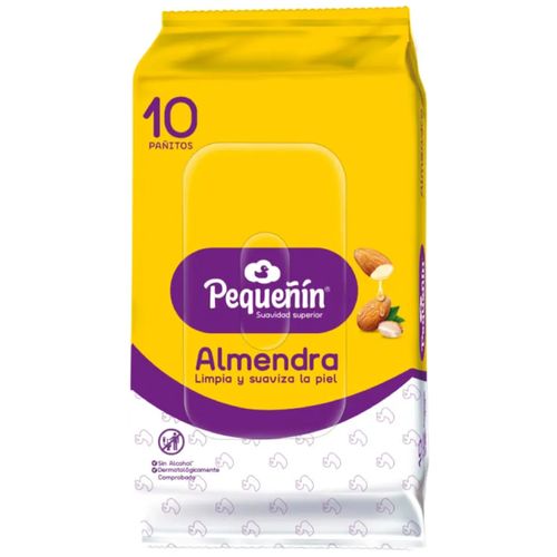 Pañitos Húmedos para Bebé Pequeñín Almendra Paquete x 10 Unidades
