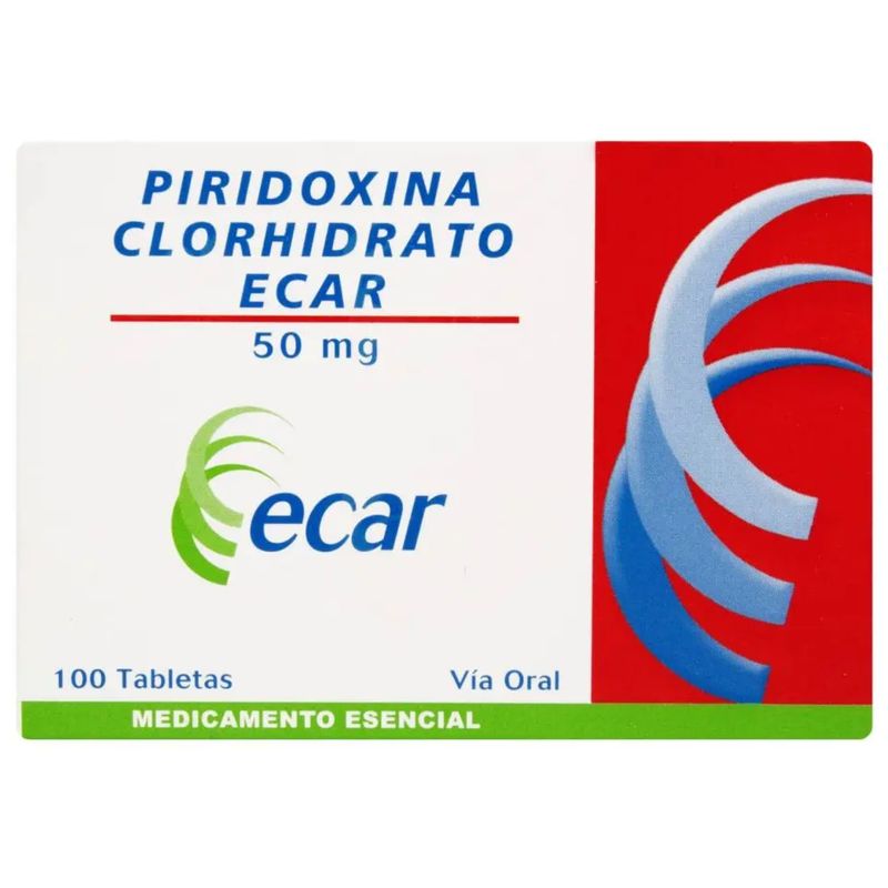 Vitamina B6 Ecar 50 Mg Caja x 100 Tabletas