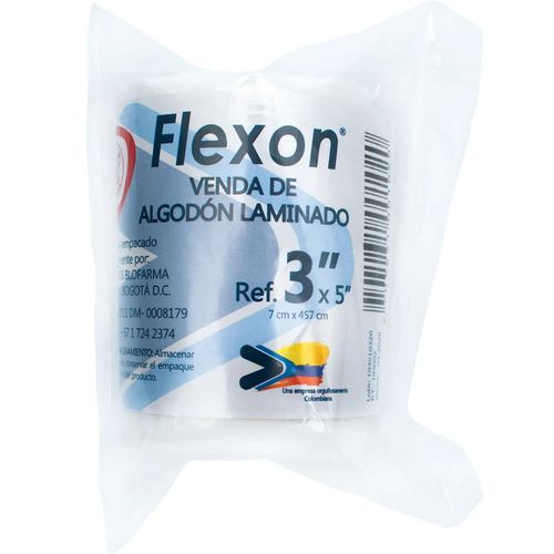 Venda de Algodón Laminado Flexon 3 pulgadas x 5 yardas