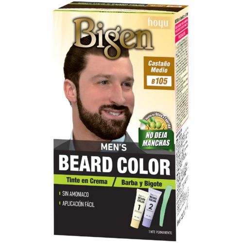 Tinte para Barba Bigen Men's Beard Color Castaño Medio Caja x 1 Unidad