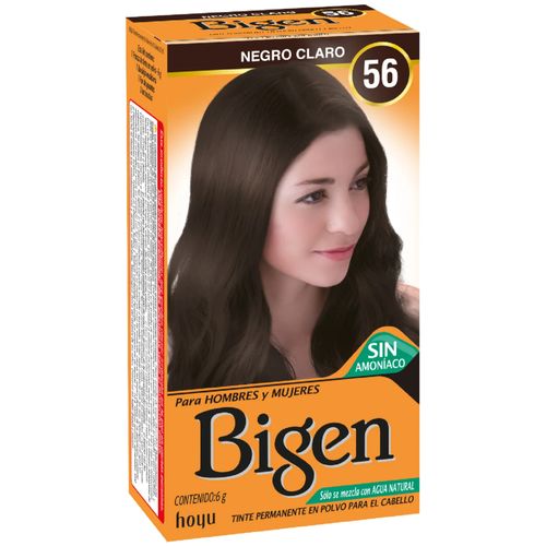Tinte para Cabello Bigen en Polvo Color Negro Claro #56