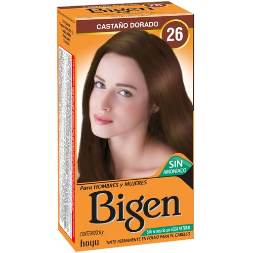 Tinte para Cabello Bigen en Polvo Color Castaño Dorado #26