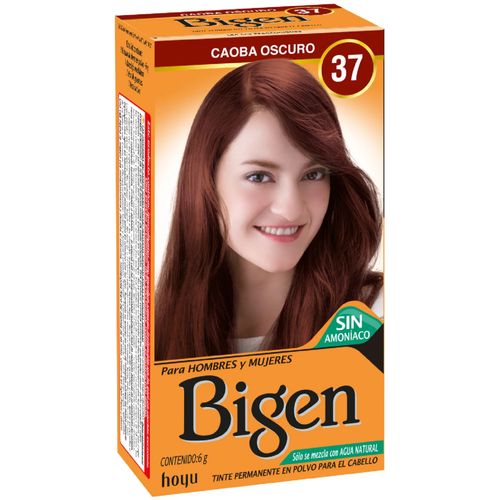Tinte para Cabello Bigen en Polvo Color Caoba Oscuro #37