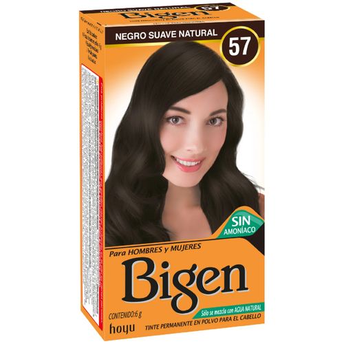 Tinte para Cabello Bigen en Polvo Color Negro Suave Natural #57