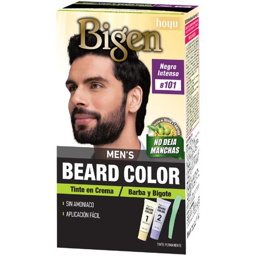 Tinte para Barba y Bigote Bigen Men's Beard Tono Negro Intenso (B101)