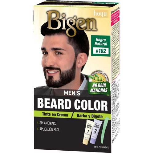 Tinte para Barba y Bigote Bigen Men's Beard Tono Negro Natural (B102)