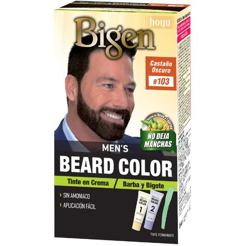 Tinte para Barba y Bigote Bigen Men's Beard Tono Castaño Oscuro (B103)