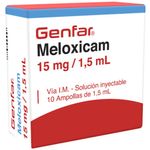 Meloxicam 15 mg Inyectable 10 Ampollas