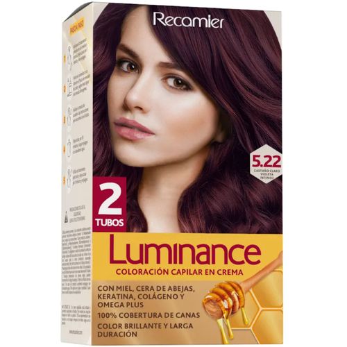 Tinte para Cabello Luminance Tono 5.22 Castaño Claro Violeta Estuche Doble Tubo
