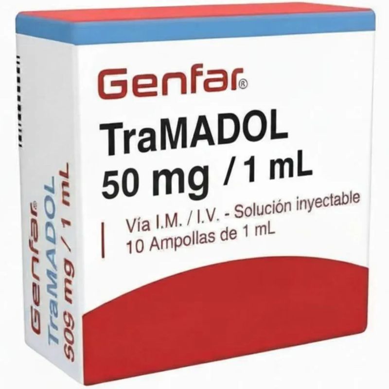 Tramadol 50 mg Inyectable 10 Ampollas