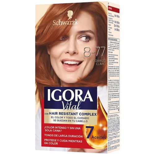 Tinte para Cabello Igora Vital Tono 7-77 Cobrizo Medio Tubo x 50 g