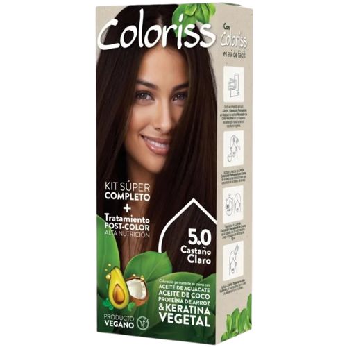 Tinte para Cabello Coloriss Tono 5.0 Castaño Claro Estuche Individual
