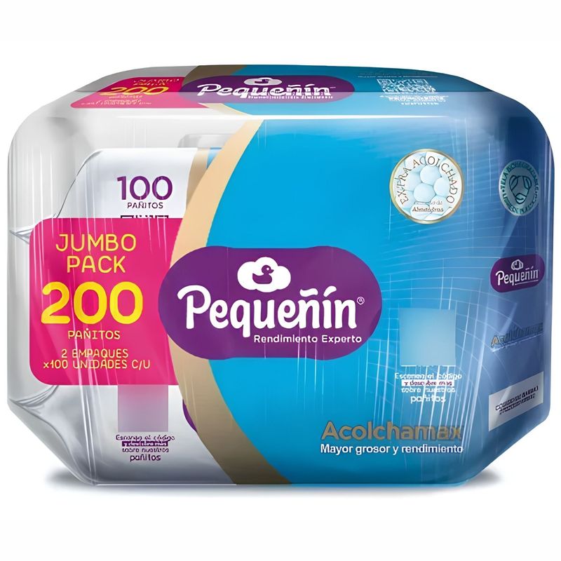 Pañitos Pequeñín Acolchamax Pack 200 Unidades