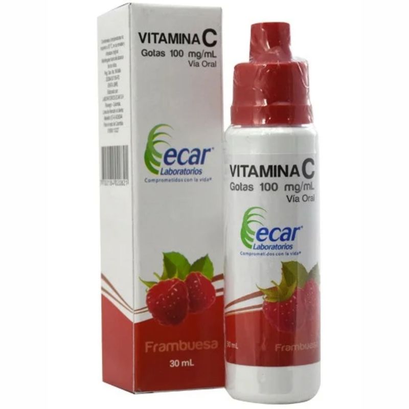 Vitamina C Frambuesa Gotas 30 ml Ecar