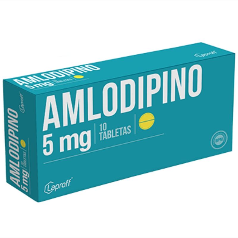 Amlodipino 5 Mg Caja X 10 Tabletas Laproff