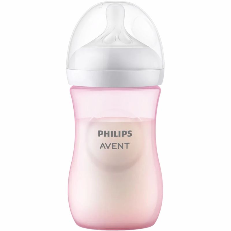 Biberón Avent Natural Respuesta Rosa 9Oz
