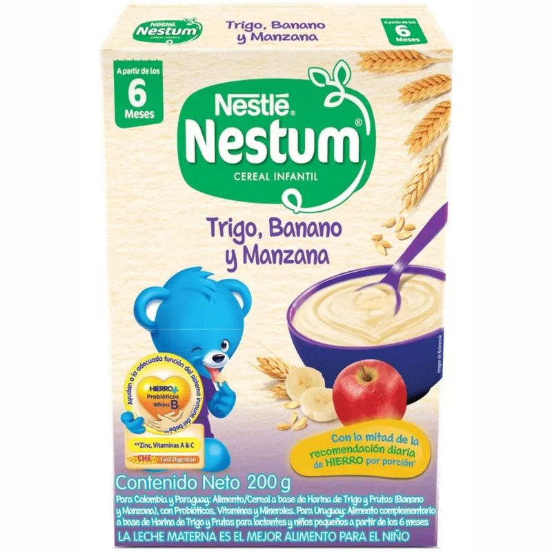 Nestum Trigo Manzana Banano Cereal 200 Gr