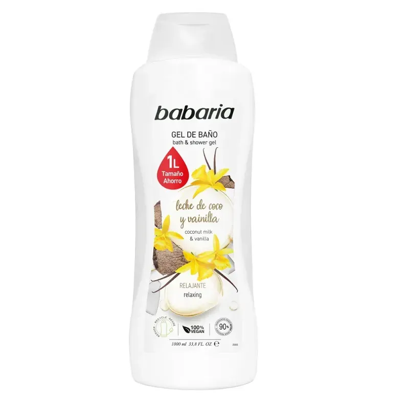 Gel Baño Babaria Coco y Vainilla 1000 Ml