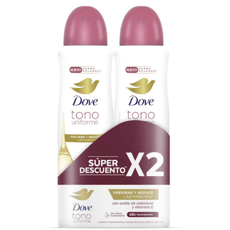 Desodorante Dove Aerosol Dermoaclarant 2x150 Ml