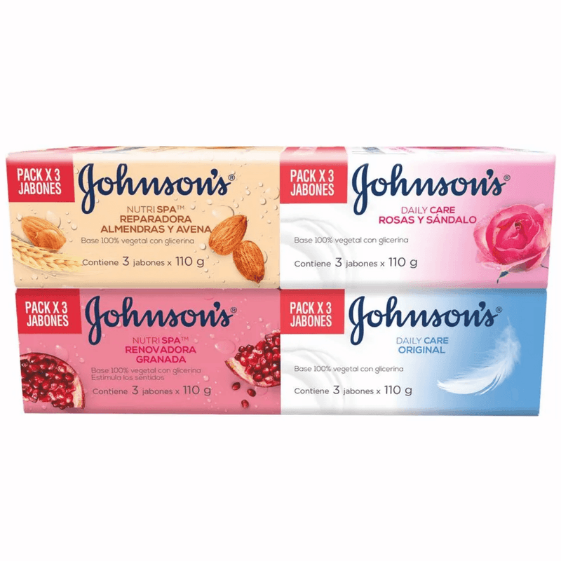 Jabón Johnson Adulto Surtido 12 Barras 110 g