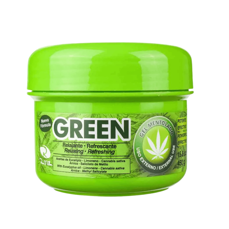 Gel Mentolado Masaje Muscular Green Pote x 450
