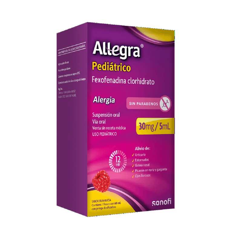 Allegra Pediátrico 30 mg / 5 ml Jarabe x 60 ml