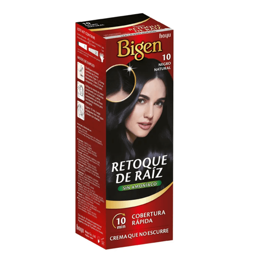 Tinte para Cabello Bigen Retoque de Raíz Negro Natural Tono 10
