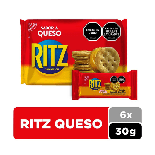 Galletas Ritz Sabor a Queso Paquete x 6 Unidades