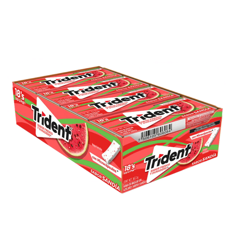 Chicle Trident Sandía Display x 12 Unidades