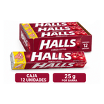 Caramelos Halls Barra Cherry 25 g x 12 Unidades